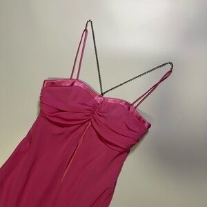 y2k pink fairy core halter dress